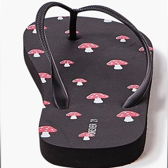 Amanita Mushroom Flip-Flops, Black/Red, Size L, NWT (For Bundles Only) - Picture 3 of 7